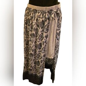 Black and White Paisley Skirt